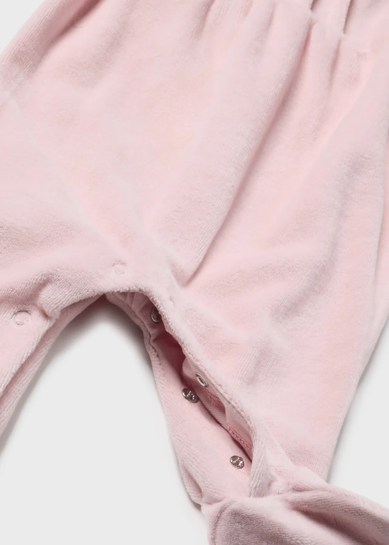 Mayoral Newborn Velour One-Piece with Collar