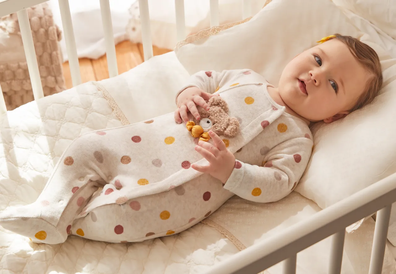 Mayoral Newborn Velour One-Piece with Collar
