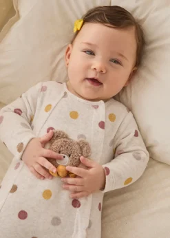 Mayoral Newborn Velour One-Piece with Collar
