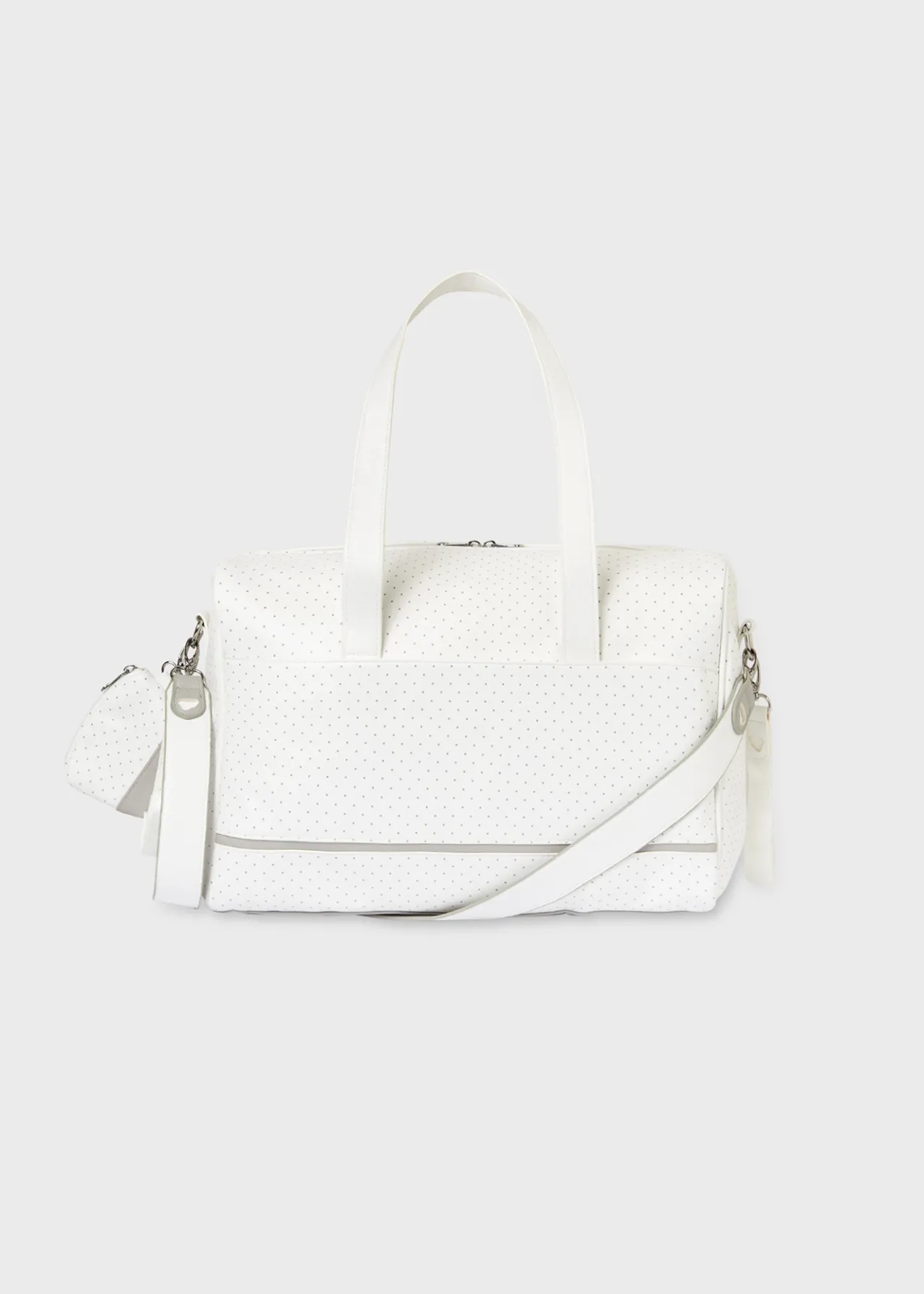 Mayoral Polka Dot Diaper Bag with Matching Pacifier Case
