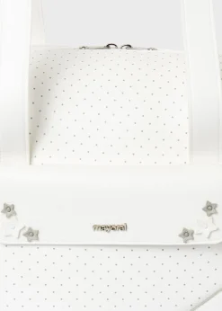 Mayoral Polka Dot Diaper Bag with Matching Pacifier Case