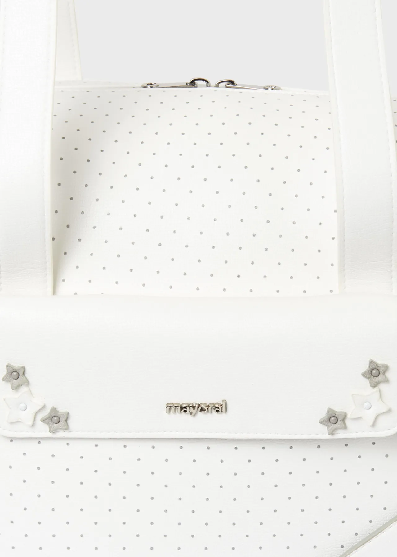 Mayoral Polka Dot Diaper Bag with Matching Pacifier Case