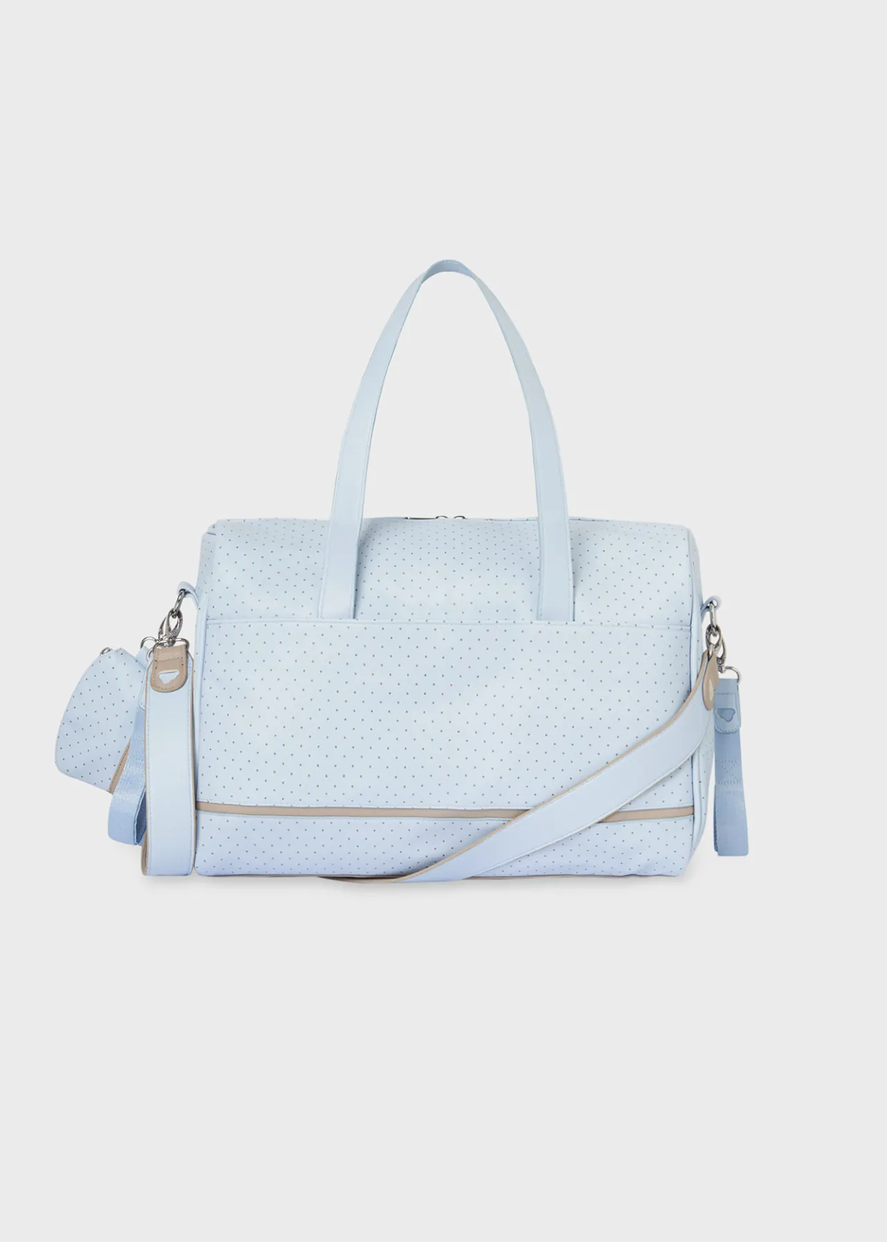 Mayoral Polka Dot Diaper Bag with Matching Pacifier Case