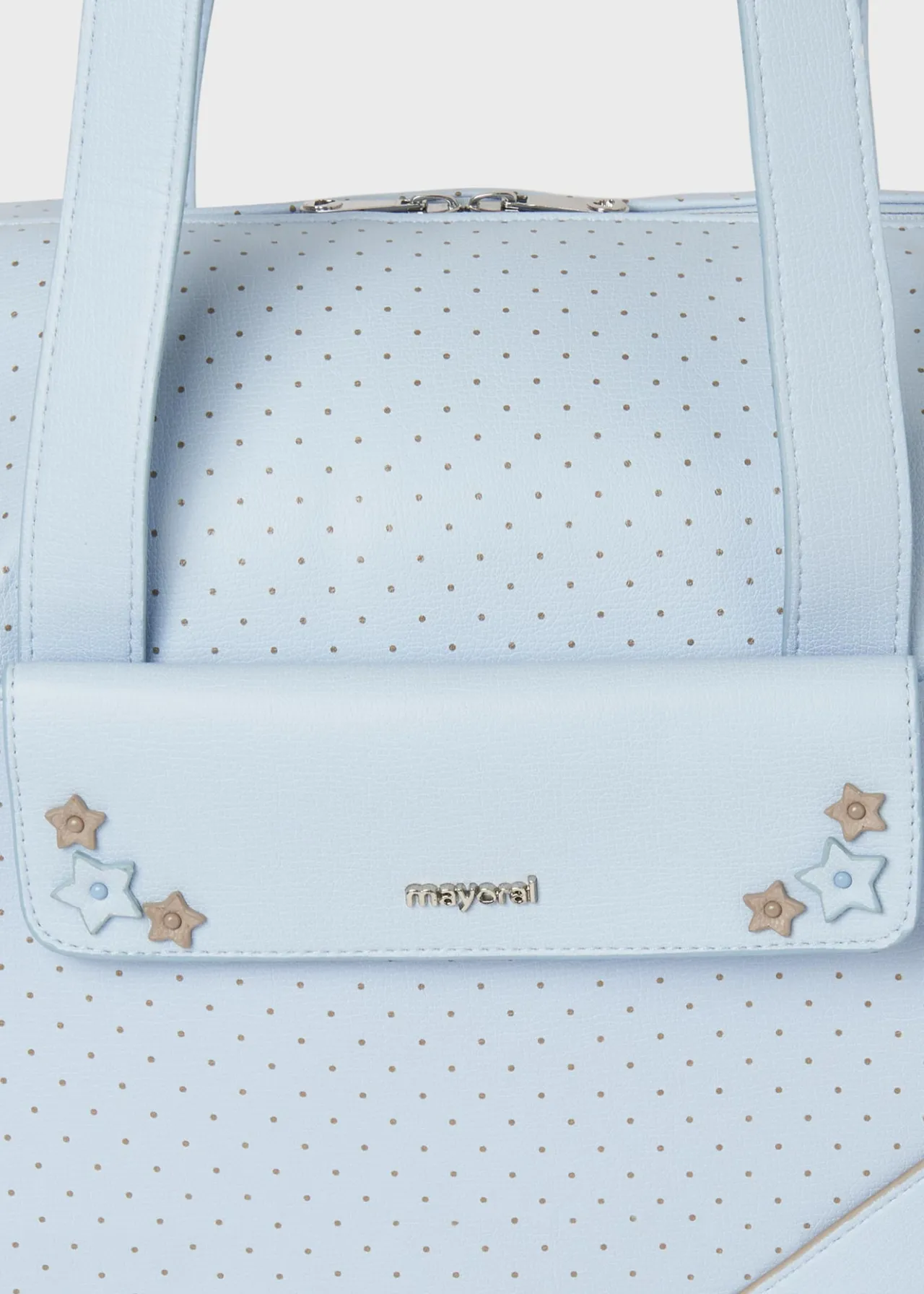 Mayoral Polka Dot Diaper Bag with Matching Pacifier Case
