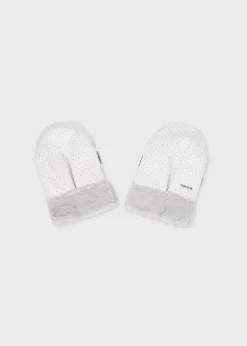 Mayoral Polka dots baby stroller mittens