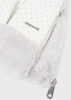 Mayoral Polka dots baby stroller mittens