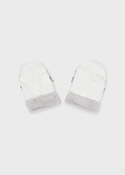 Mayoral Polka dots baby stroller mittens