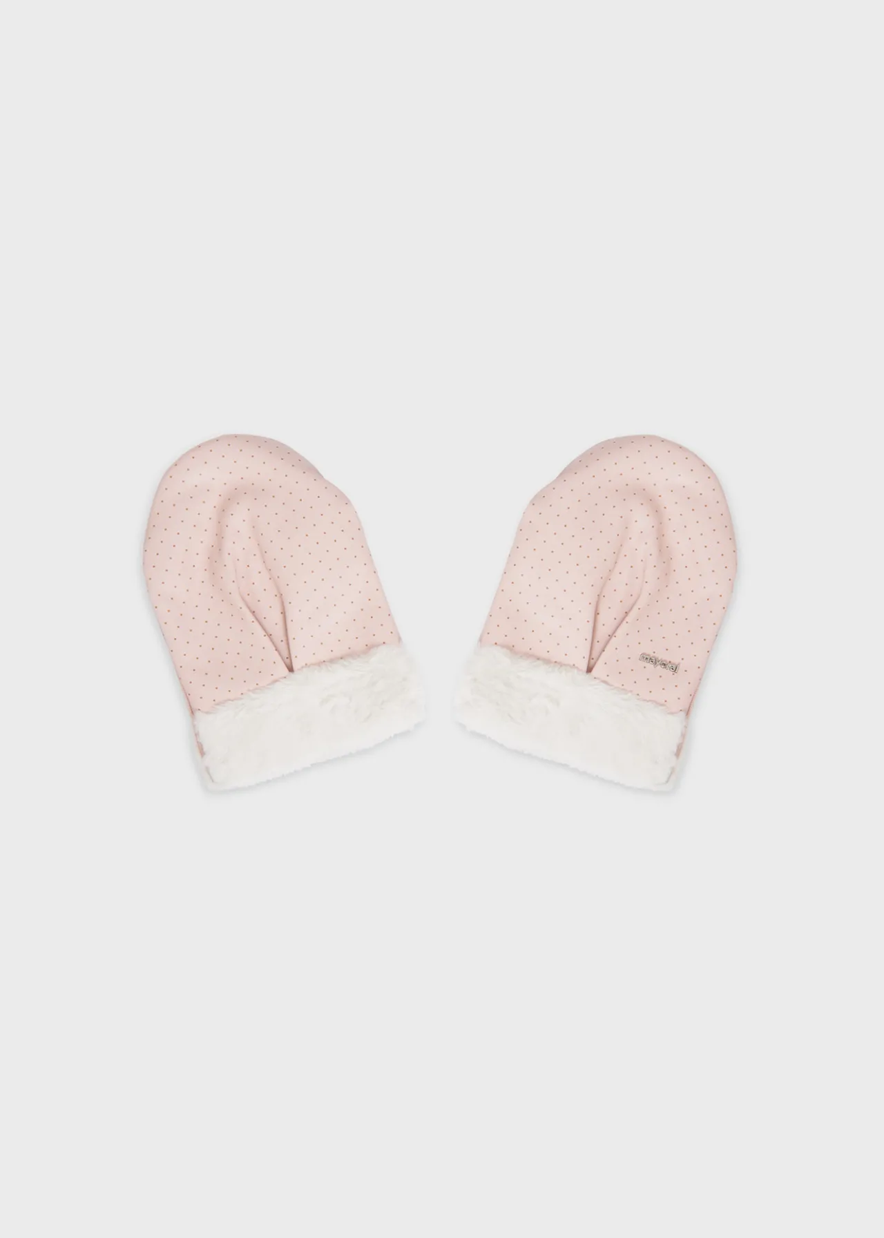 Mayoral Polka dots baby stroller mittens