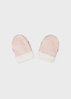 Mayoral Polka dots baby stroller mittens