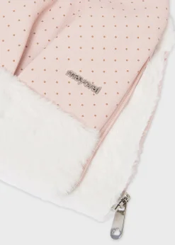 Mayoral Polka dots baby stroller mittens
