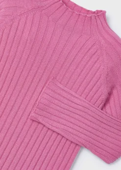 Mayoral Rib-knit mock turtleneck top girls