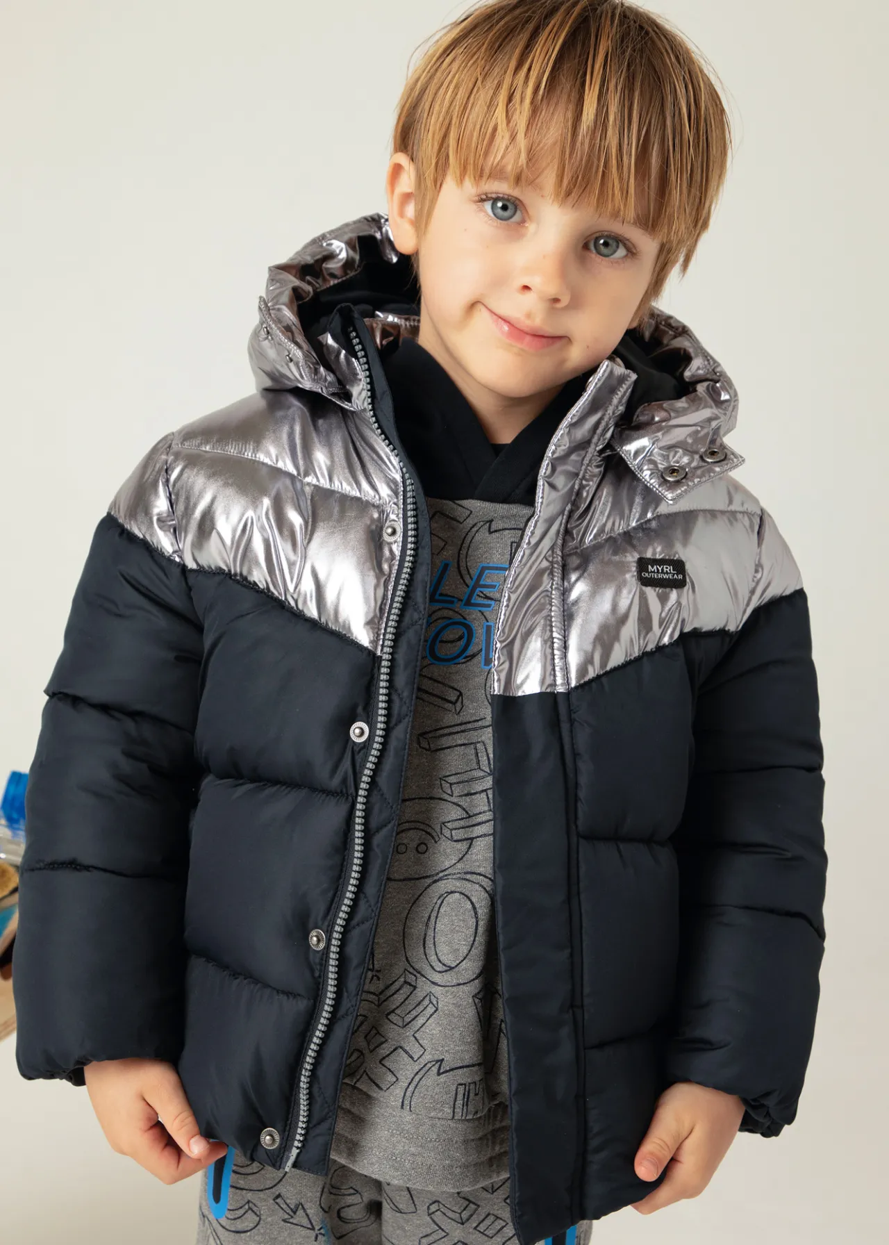 BOY Mayoral Two-colored puffer jacket boys